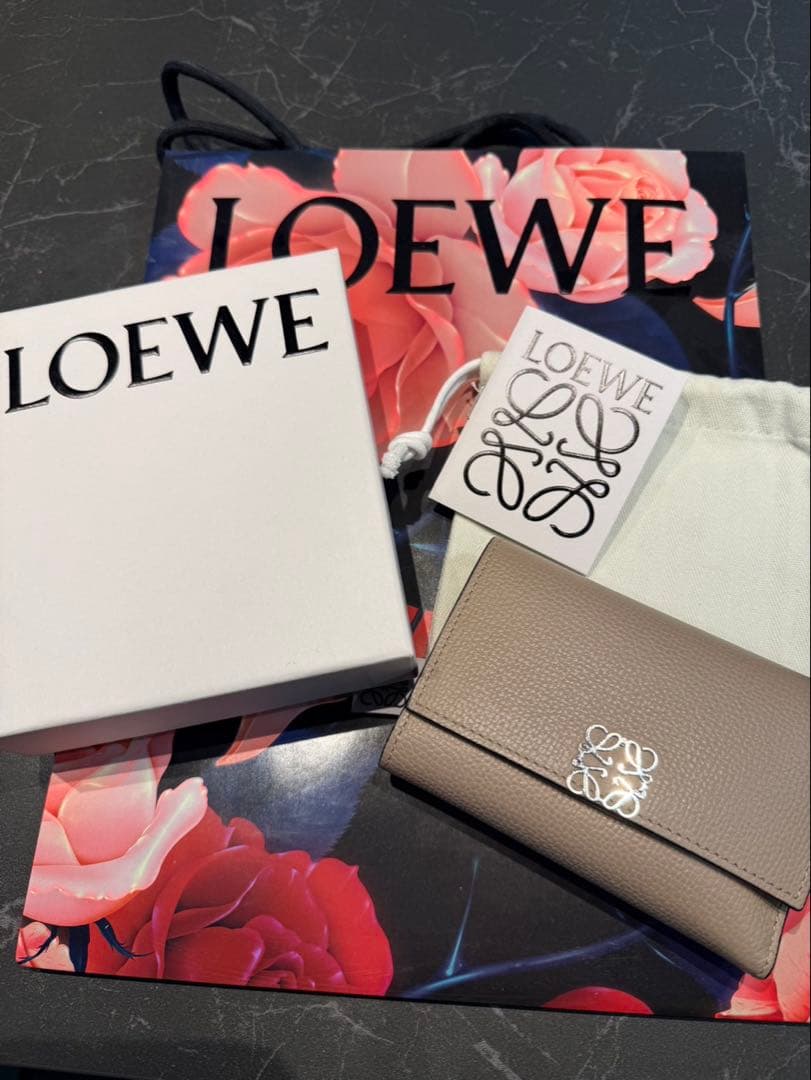こゆ◎美品◎ロエベ LOEWE◎アナグラムバーティカルウォレット