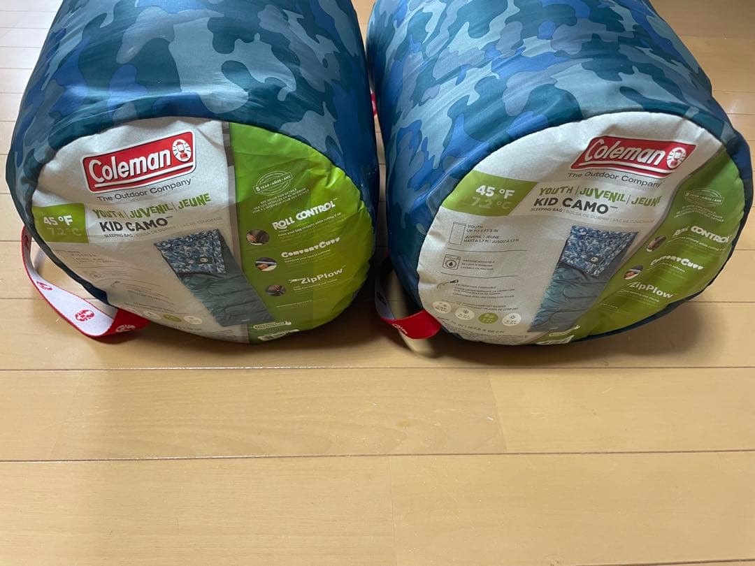 【2つセット】Coleman Kid Camo 寝袋 45°F(7.2℃)
