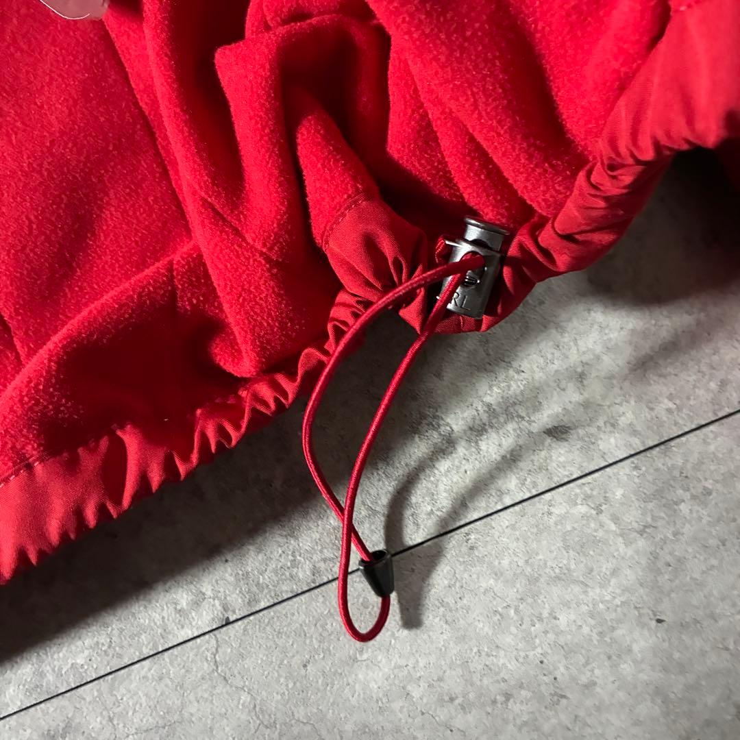 00s POLOラルフローレン中綿ウォームアップジャケットドローコード短丈赤