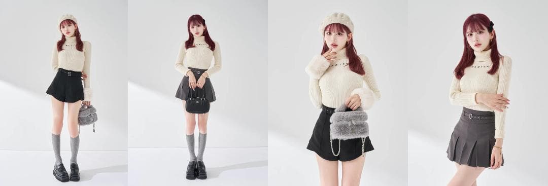 ダーリッチ darich スムースファーリブニットトップス アイボリー IVO