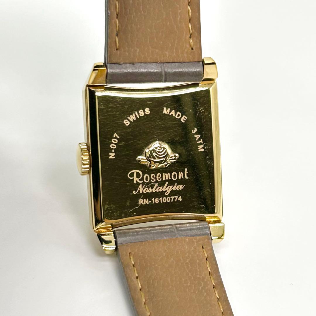 Rosemont ロゼモン スモセコ スクエア N-007 クォーツ 腕時計