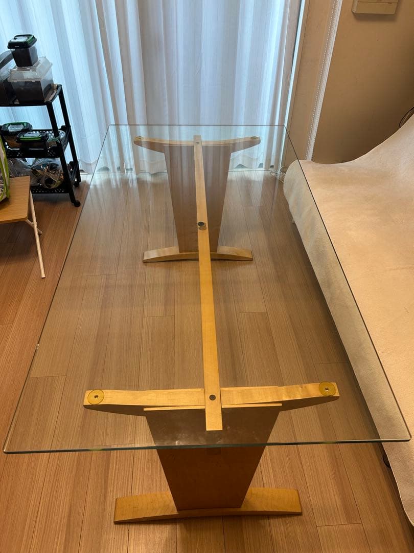 AD CARE ガラス製ダイニングテーブル(ピアッティノ)