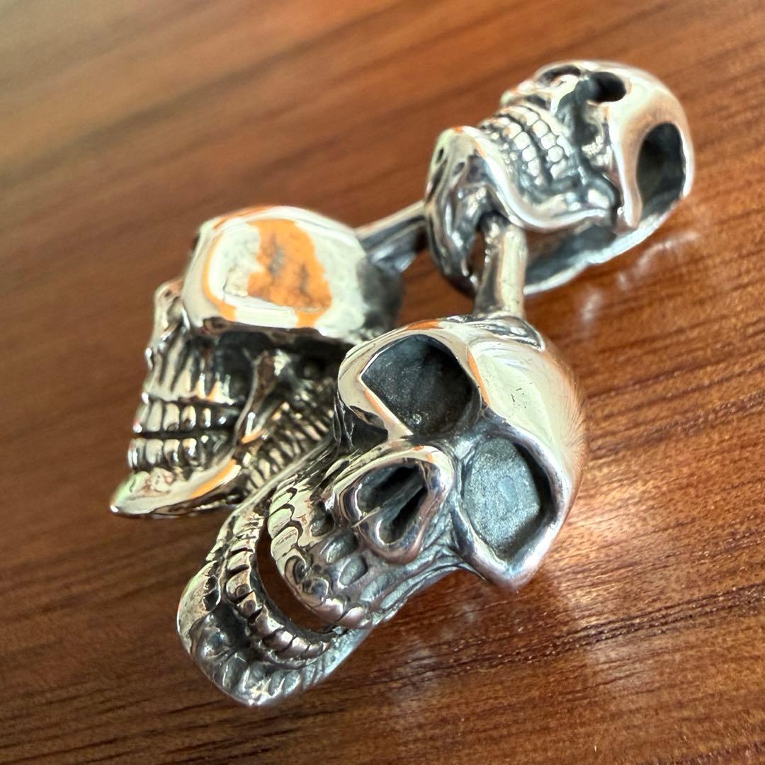 シルバー925無垢【新品】Mementoスカルペンダントsilver925本物