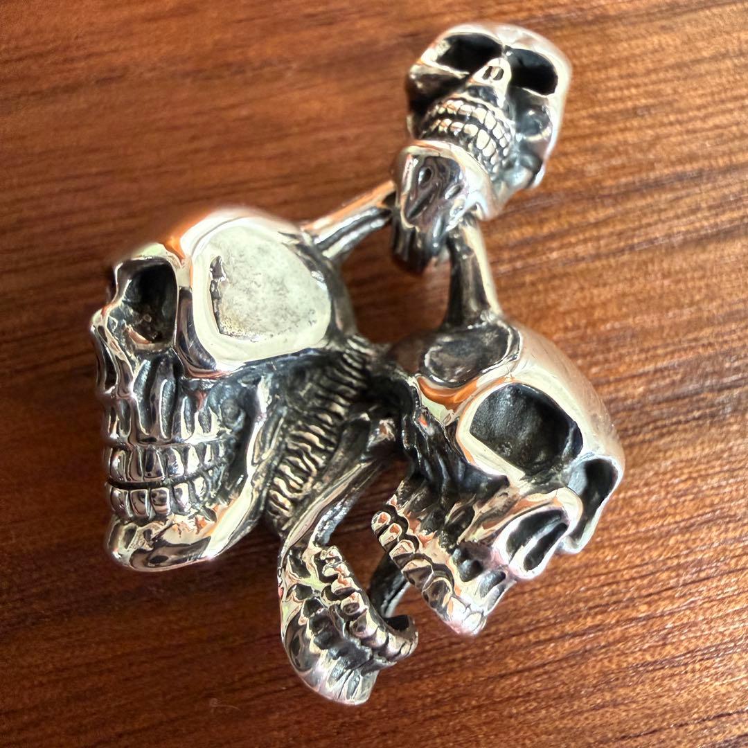 シルバー925無垢【新品】Mementoスカルペンダントsilver925本物