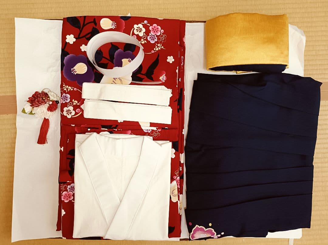 卒業式袴セット　アリサナ　袴160cm　髪飾り付き