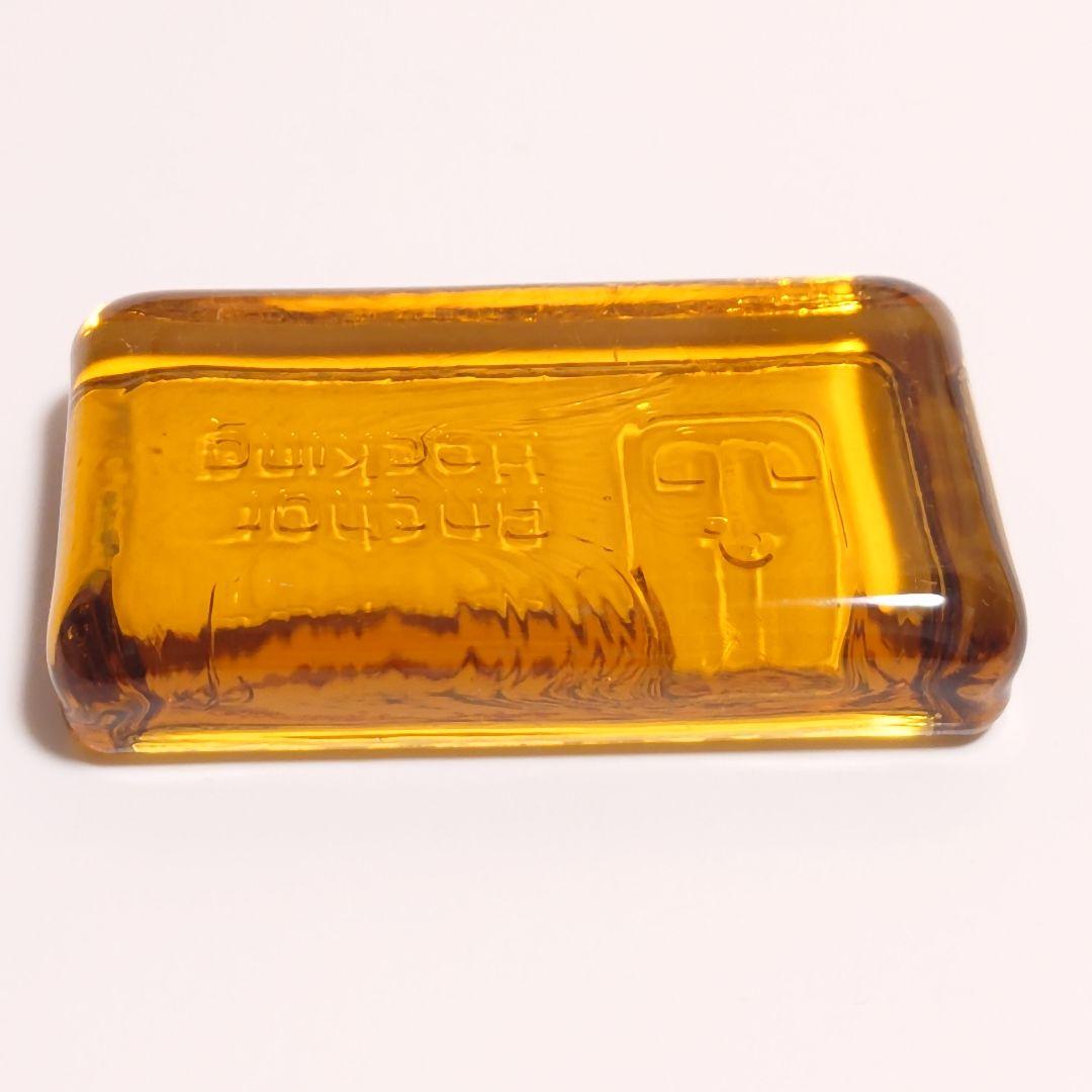 【ペーパーウェイト（ハニーゴールド）】アンカーホッキング社製　ファイヤーキング