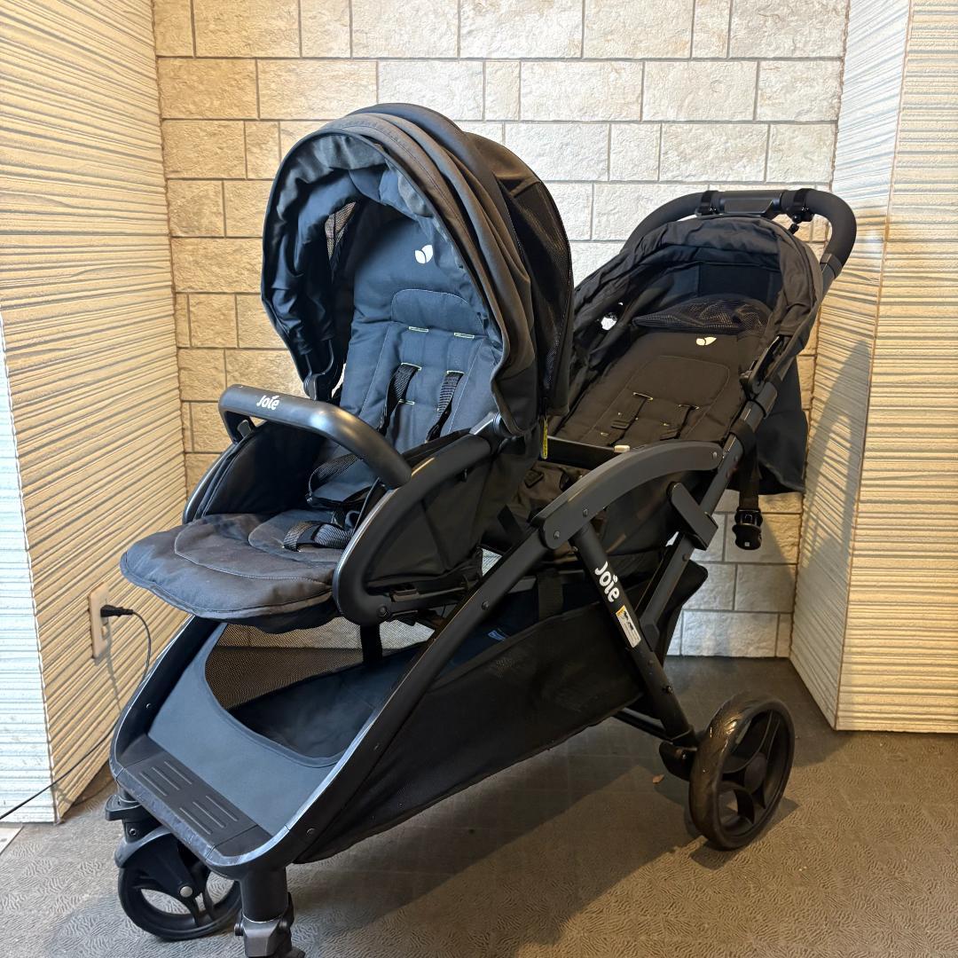 Joie ジョア 2人乗りベビーカー エヴァライトデュオ　　シェール　黒