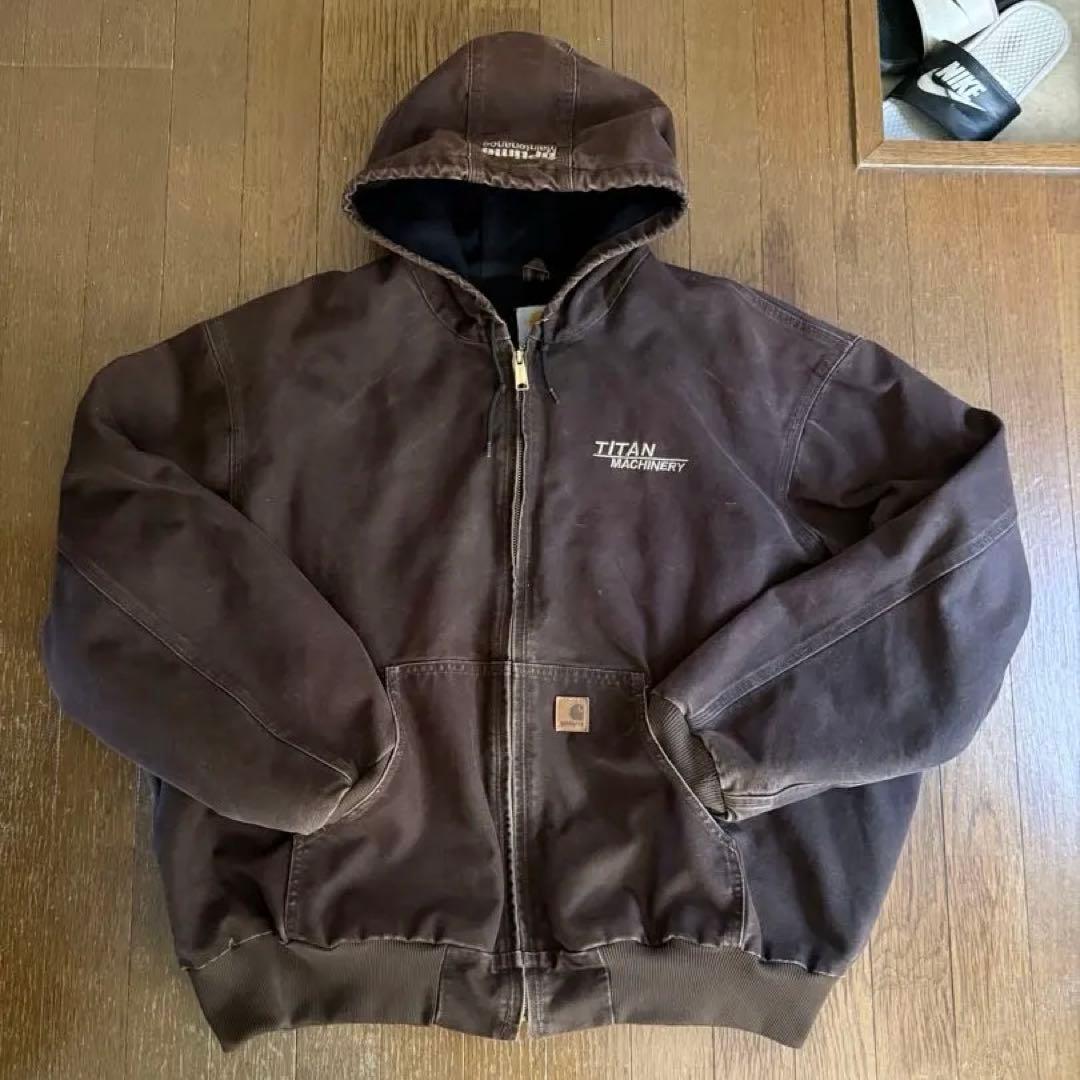 Carhartt アクティブジャケット ダックパーカー ダークブラウン