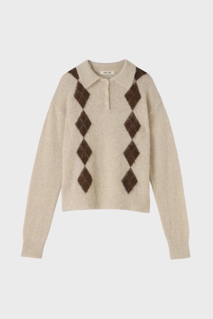【THE TOE新品】Marien Argyle Knit(beige/S)