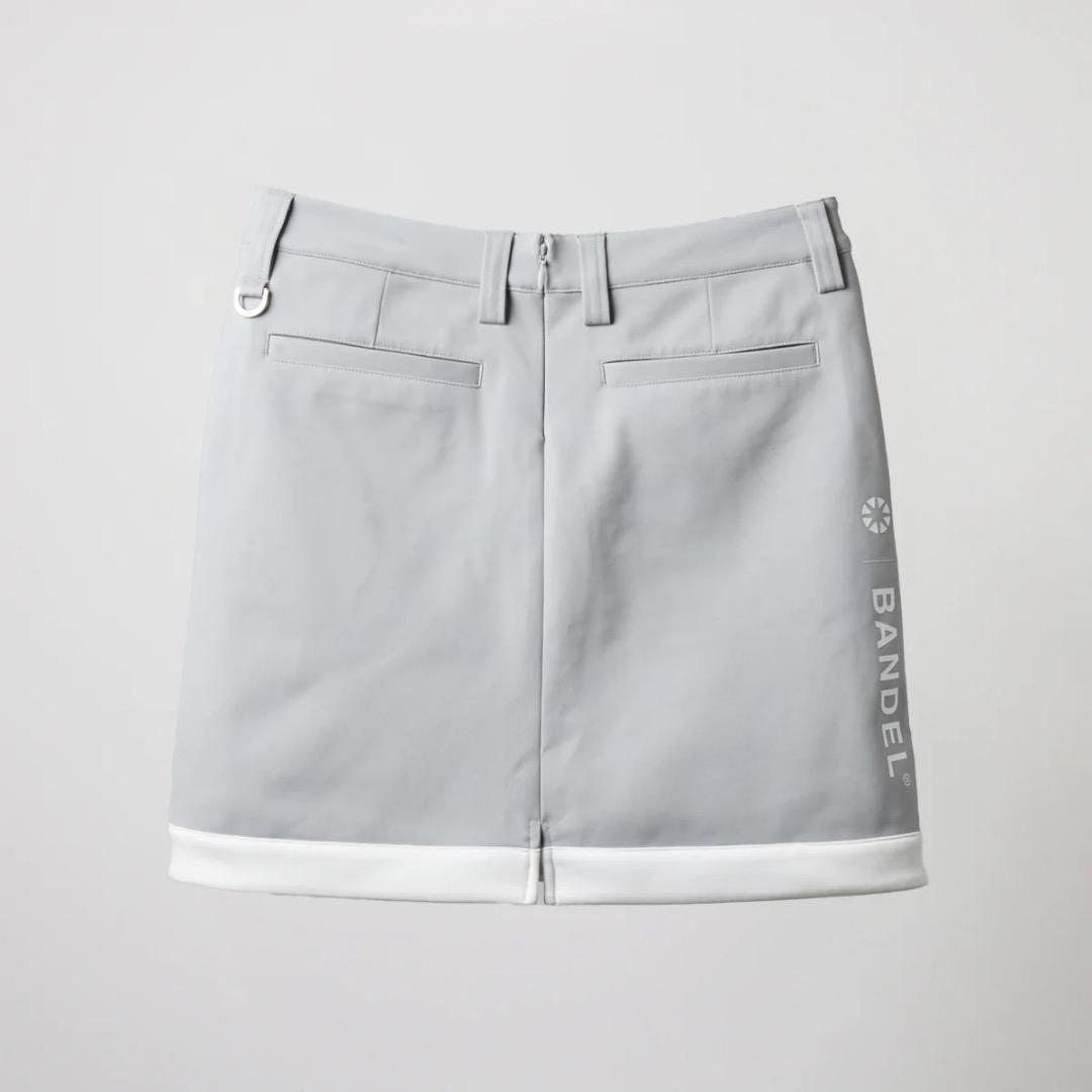BANDEL PIPING HEM SKIRT グレー