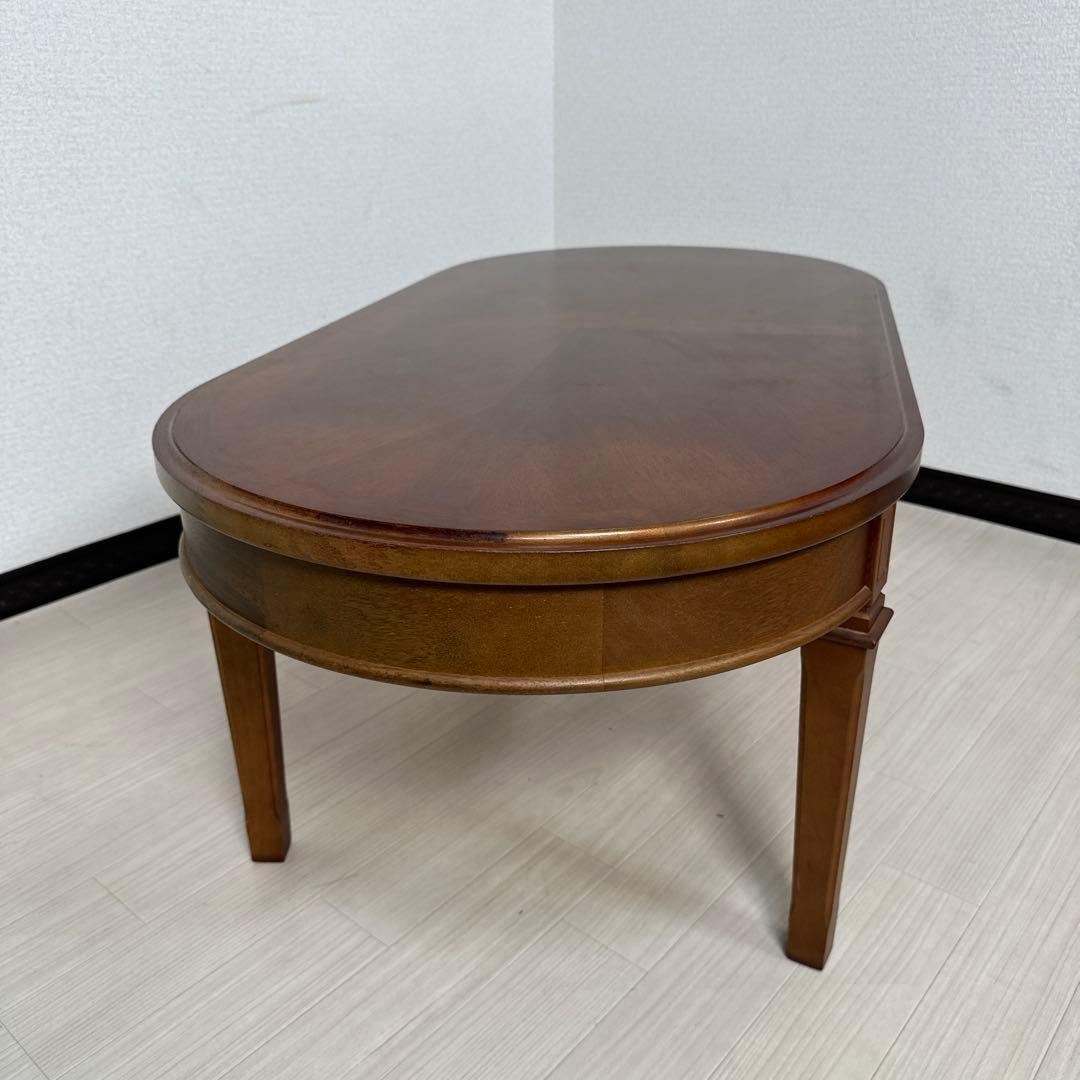 マルニ木工 地中海 センターテーブル 楕円形 引き出し付き i1※