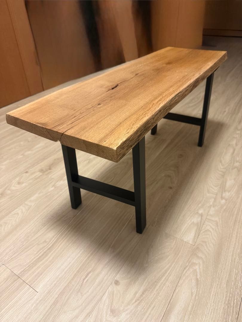 天然木　一枚板　ベンチ　栗の木　中津川産