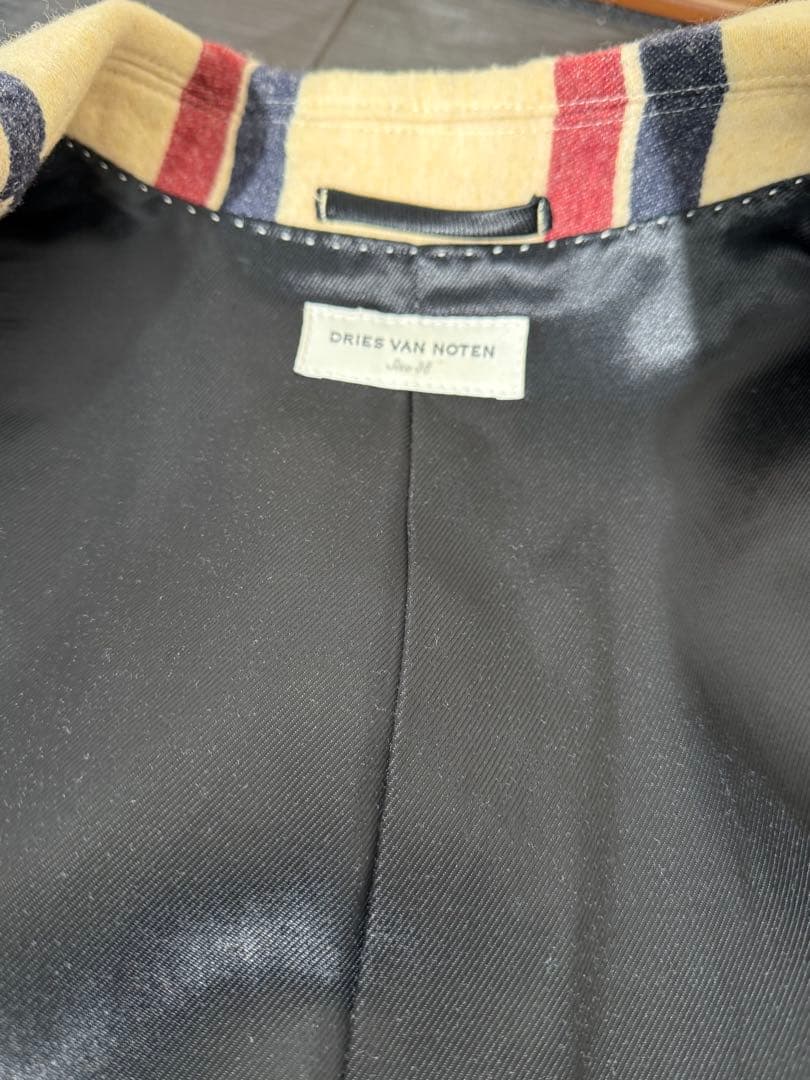 ドリスヴァンノッテン 13aw ストライプ柄 チェスターコート ウールコート