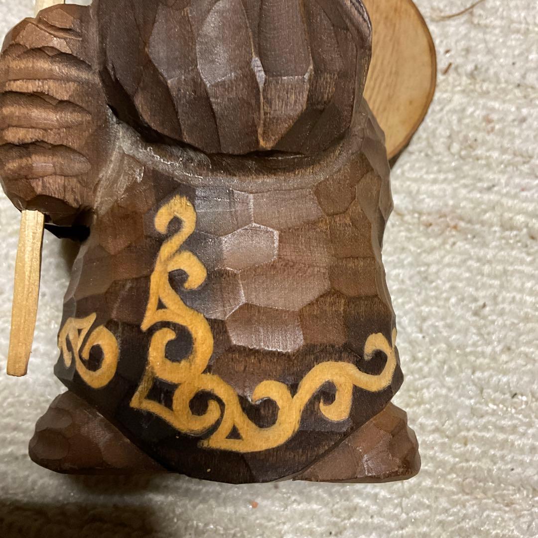 砂澤一雄作品　アイヌエカシ像　木彫り　【砂澤ビッキ氏の実弟】。2000年作品。