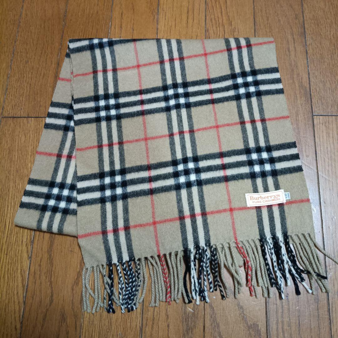 バーバリーズ　カシミヤマフラー　ノバチェック　ベージュ　ほぼ未使用