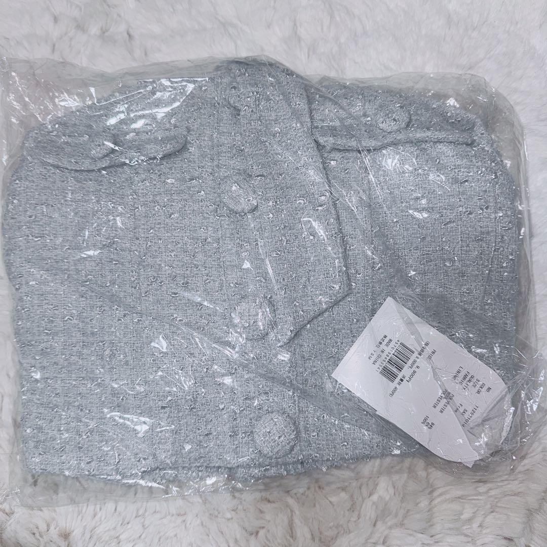 Darich ダーリッチ ホルターネックオフショルツイードトップス SAX