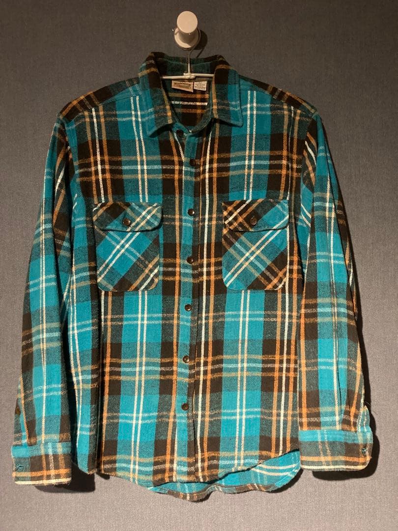 90s five brother ファイブブラザー　ネルシャツ 好配色　ブルー