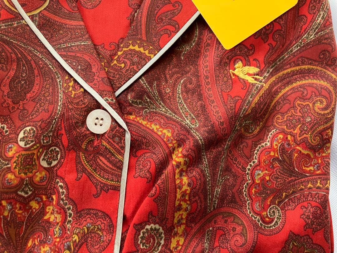 エトロ ETRO ペイズリー柄パジャマ Sサイズ 赤