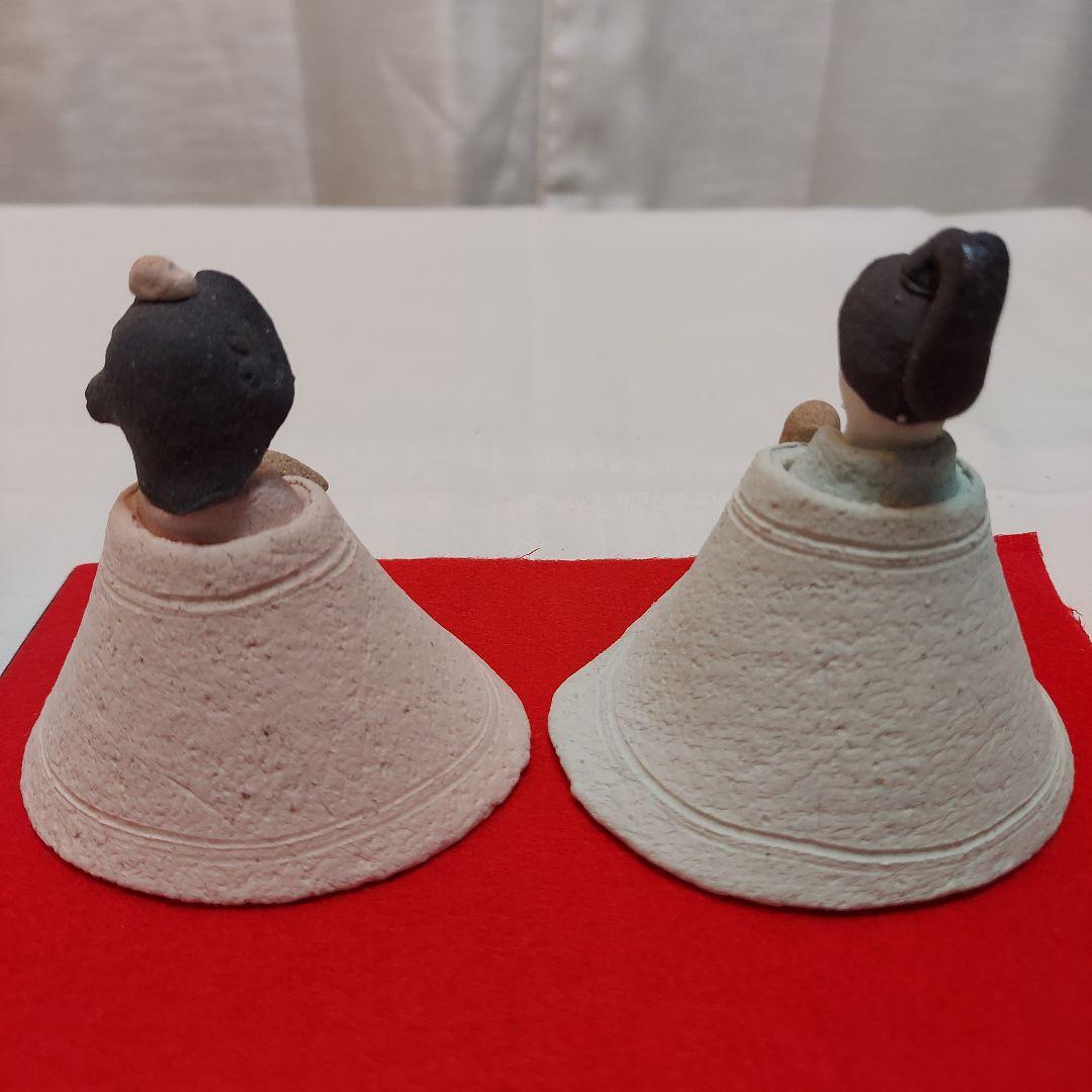 雛人形　砥部焼きよし窯　備前焼　手びねり　土鈴　姫だるま　ガラスケース　まとめ売