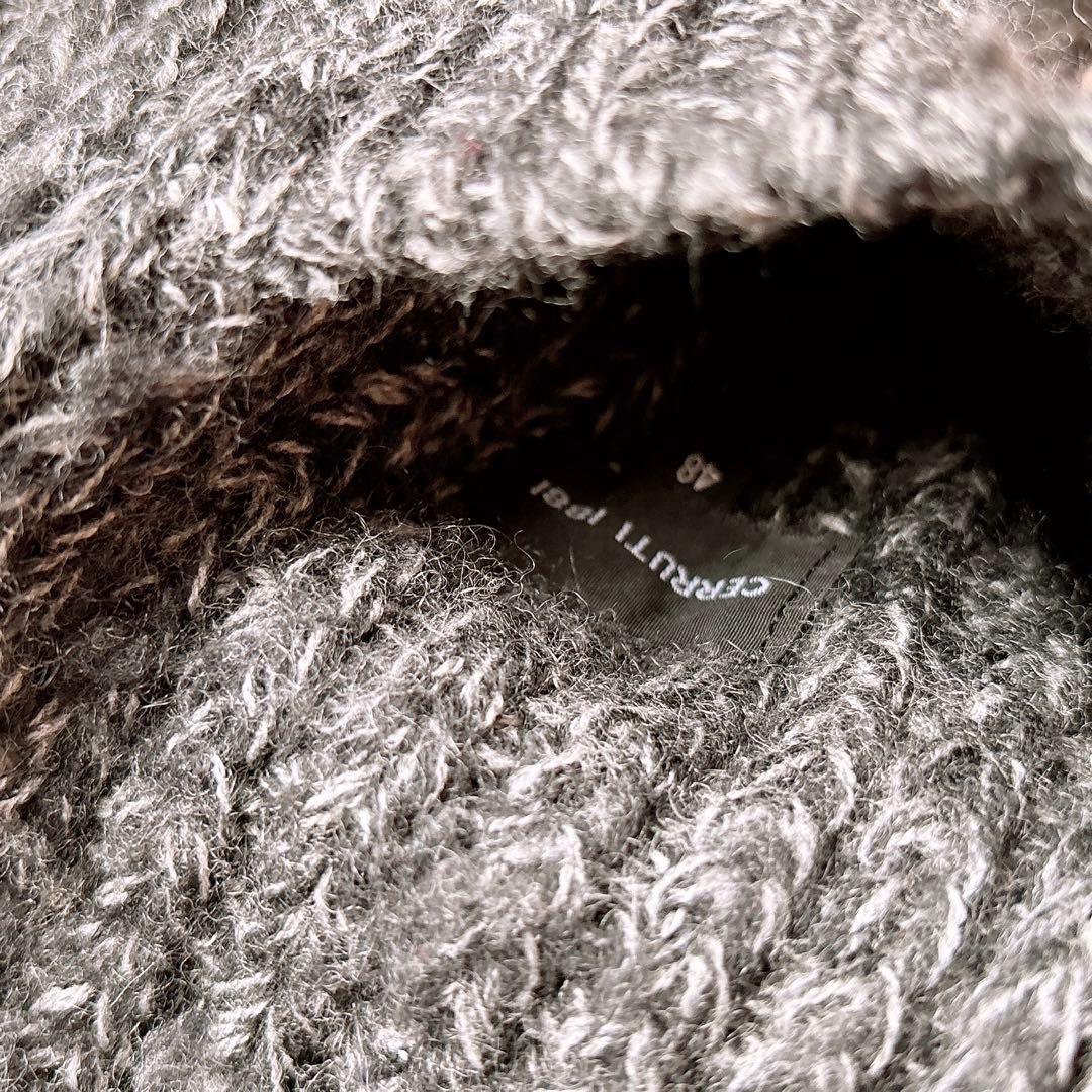 セルッティ1881　ウールカーディガン　カシミヤ混　メンズ　ゆったりサイズ　48