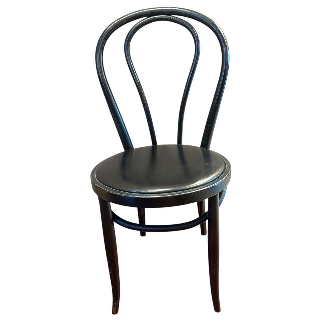 秋田木工ベントウッドチェア ブラック ビン テージチェア 椅子木製 ②