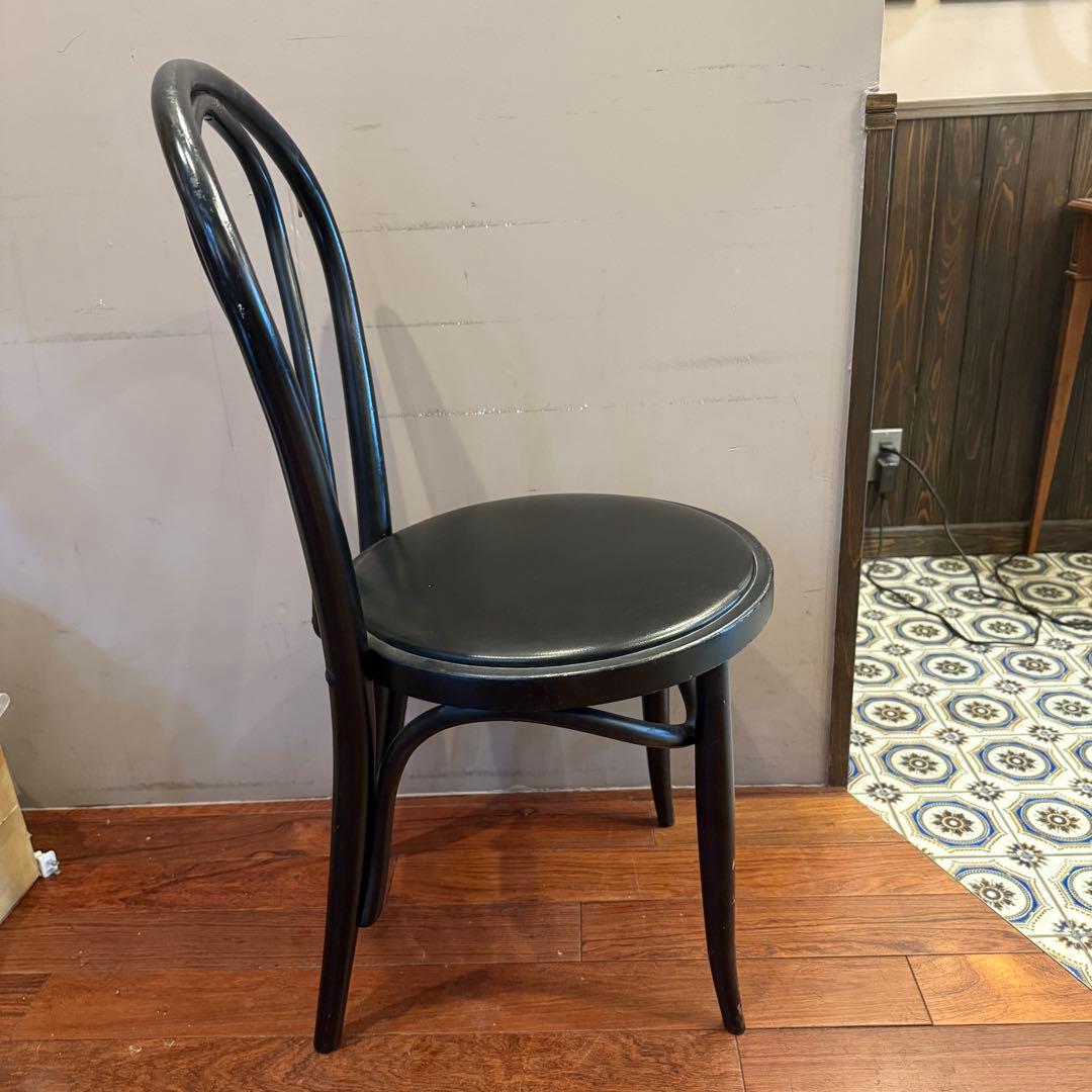 秋田木工ベントウッドチェア ブラック ビン テージチェア 椅子木製 ②
