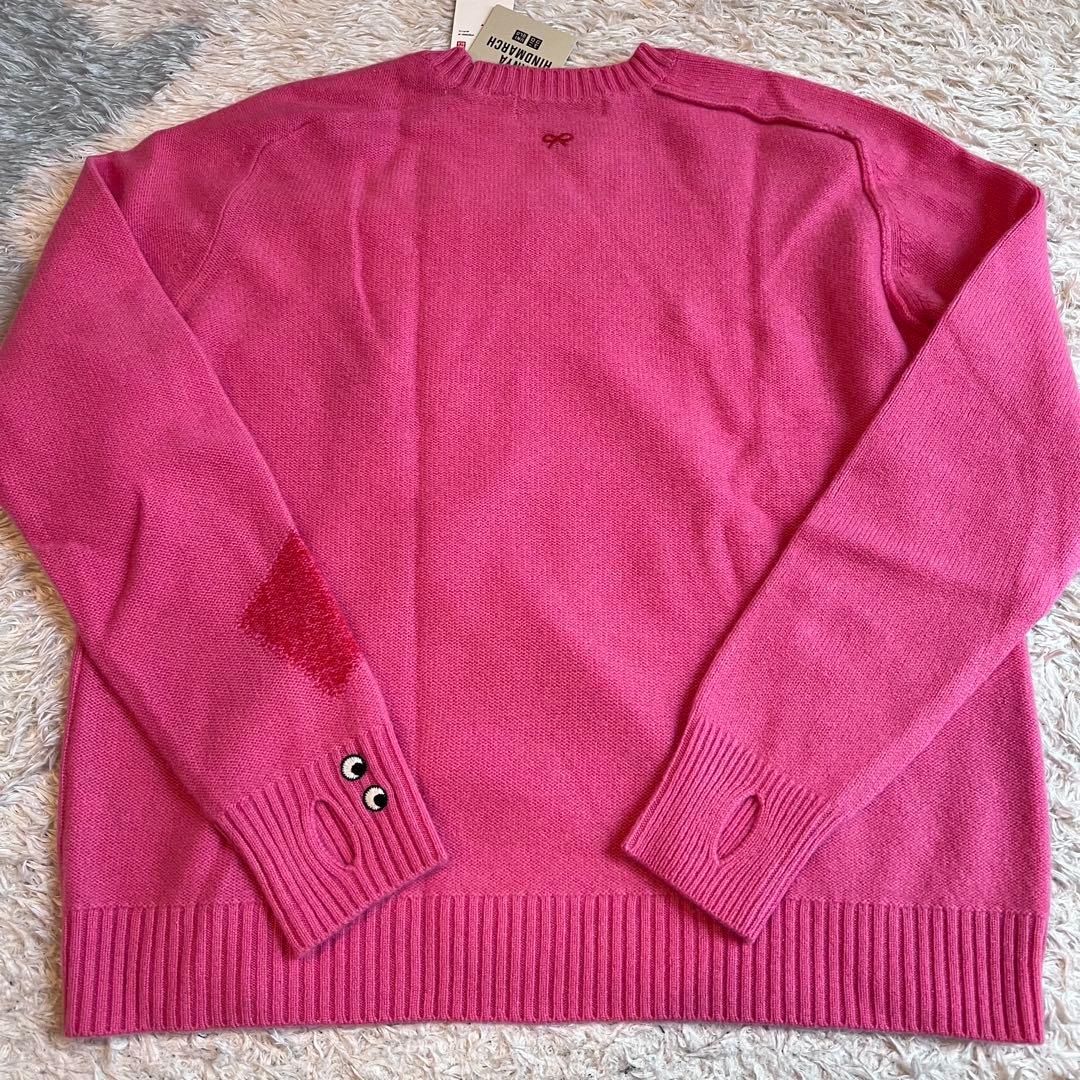 ユニクロ　アニヤハインドマーチ　カシミヤ　セーターピンク XL