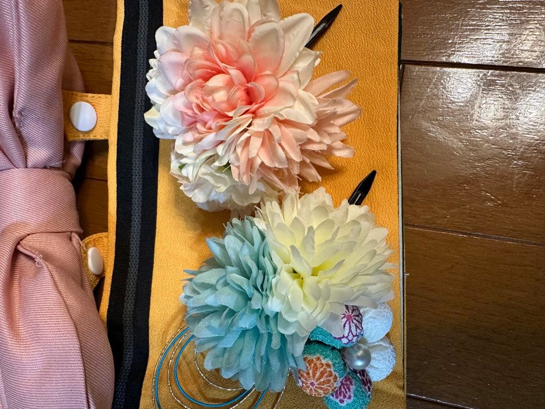 Catharine Cottage 八重桜薄青上着×桃色袴　150 セット