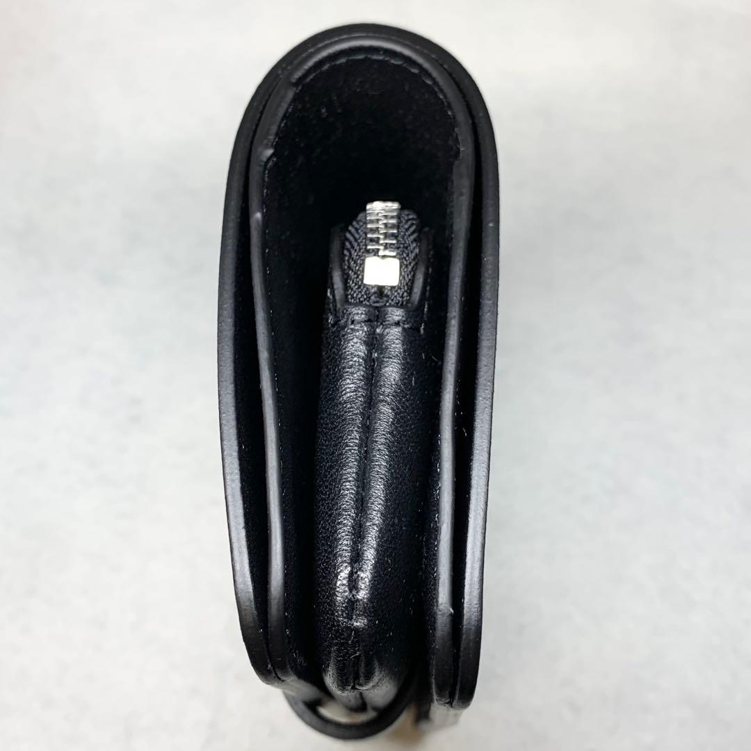 新品未使用 日本製 スタンダードサプライ 折り財布 レザー ブラック 付属品つき