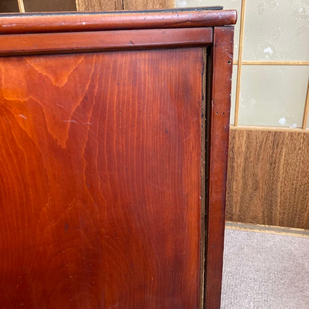 アンティーク　ガラス戸棚