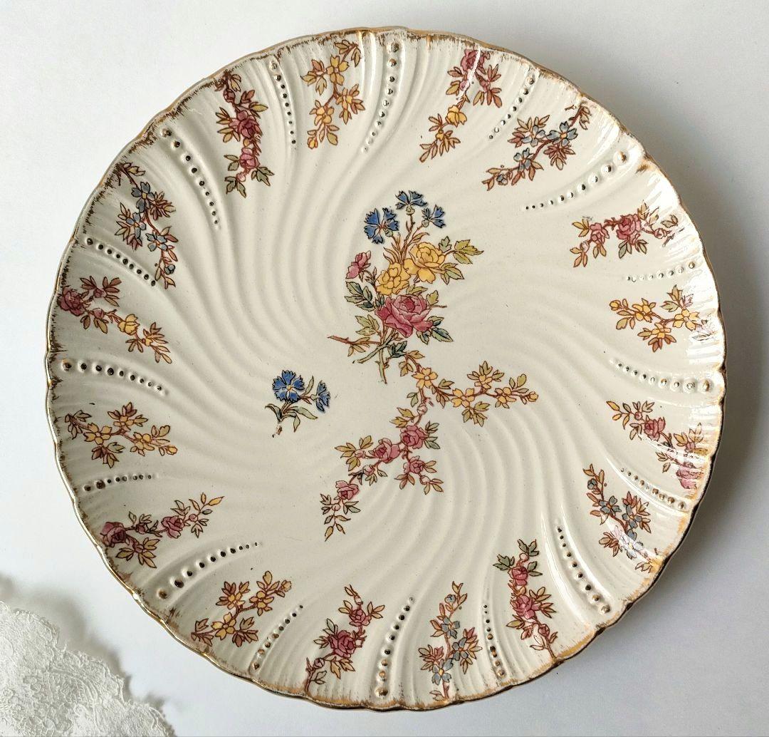 希少　美品　サルグミンヌ　ルイ15世　平皿　フランスアンティーク　A