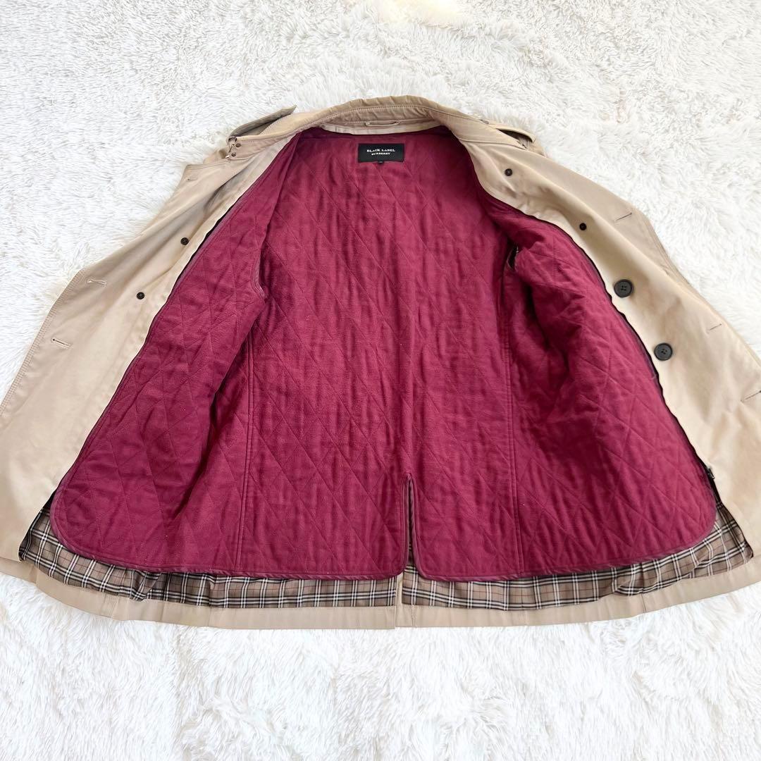 バーバリーブラックレーベル トレンチコート ライナー ノバチェック　XL