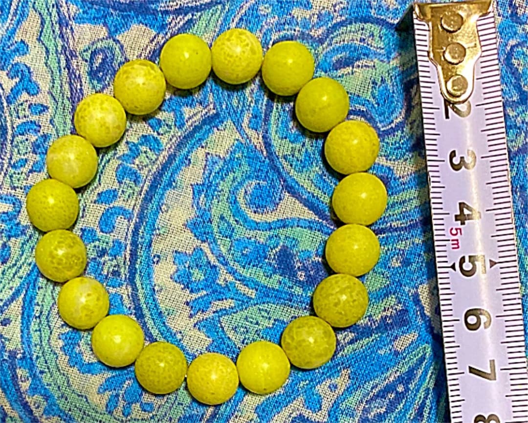 金運爆上げ　特別祈祷　強運金運！天然石７cmレモンジェイド翡翠　お念珠　出羽三山