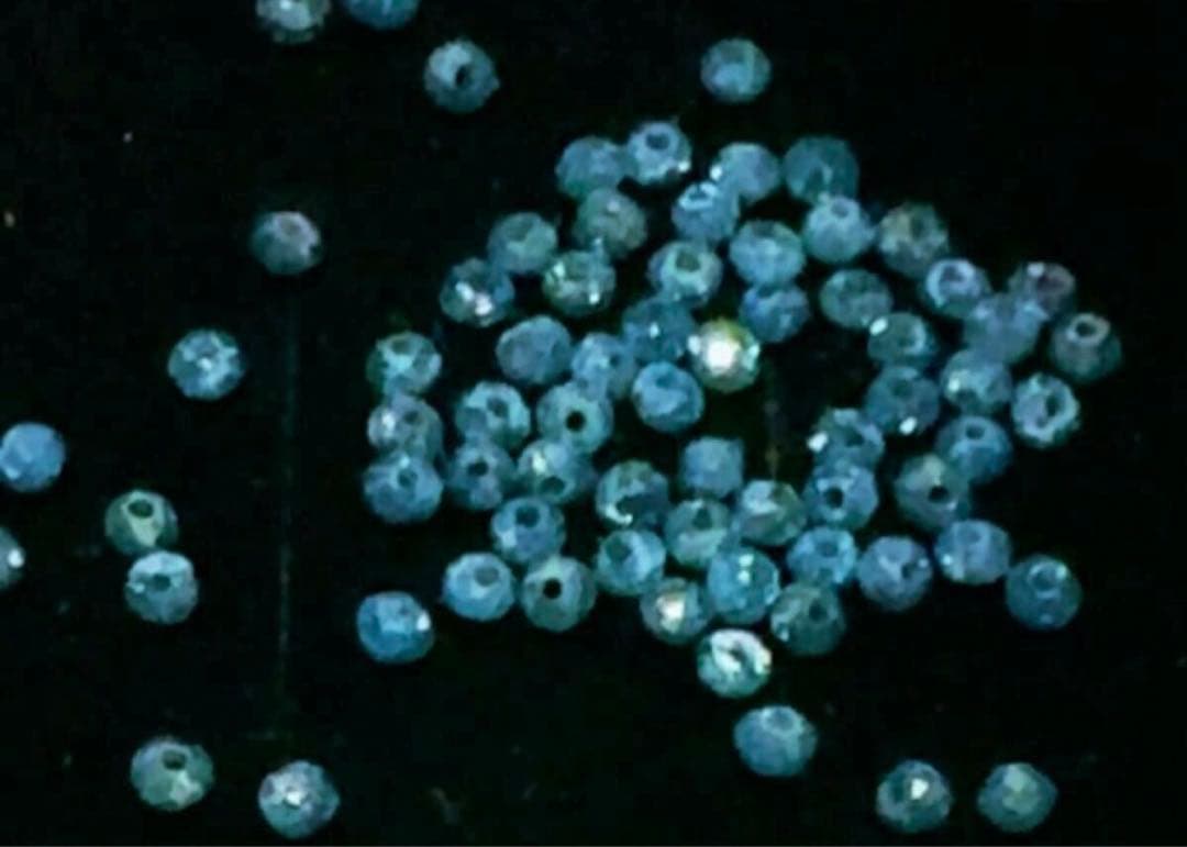 ゆきんこ ブルーダイヤモンド ブレスレット オペロンゴム通し 約12ct