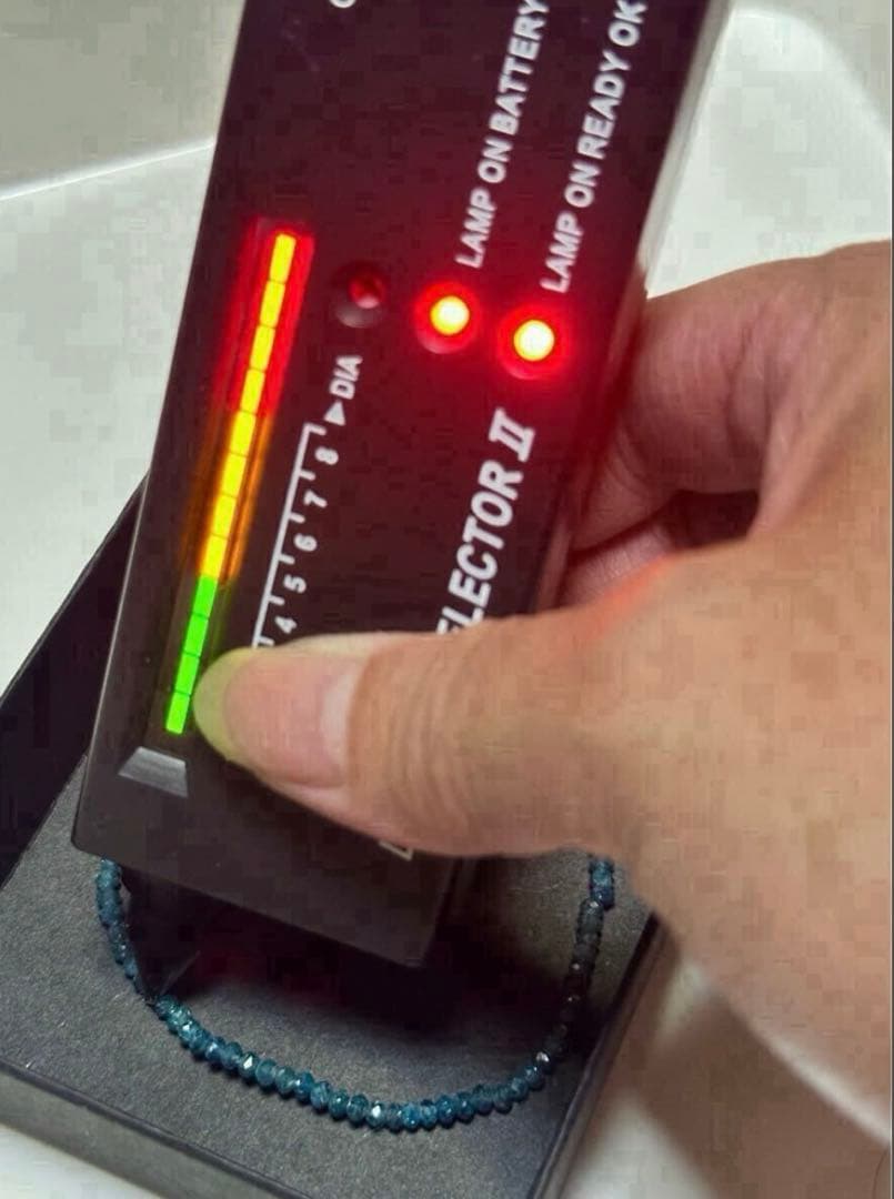 ゆきんこ ブルーダイヤモンド ブレスレット オペロンゴム通し 約12ct