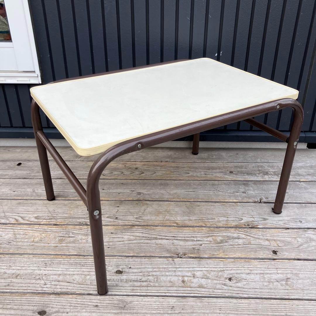 昭和レトロ ミッドセンチュリー アイアンフレーム サイドテーブルセンターテーブル