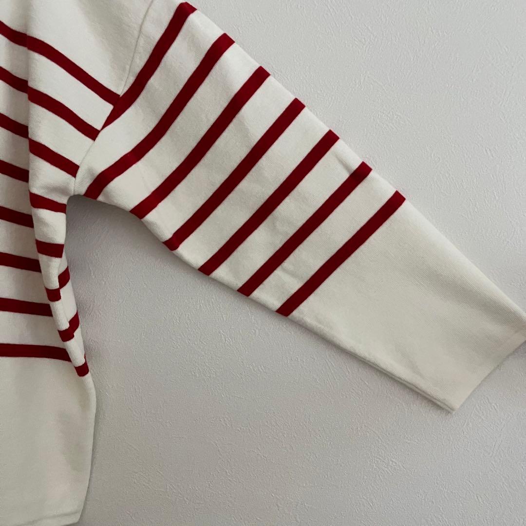 定価2.09万 ビアズリー ミラノリブボーダーニット レッド 春ニット