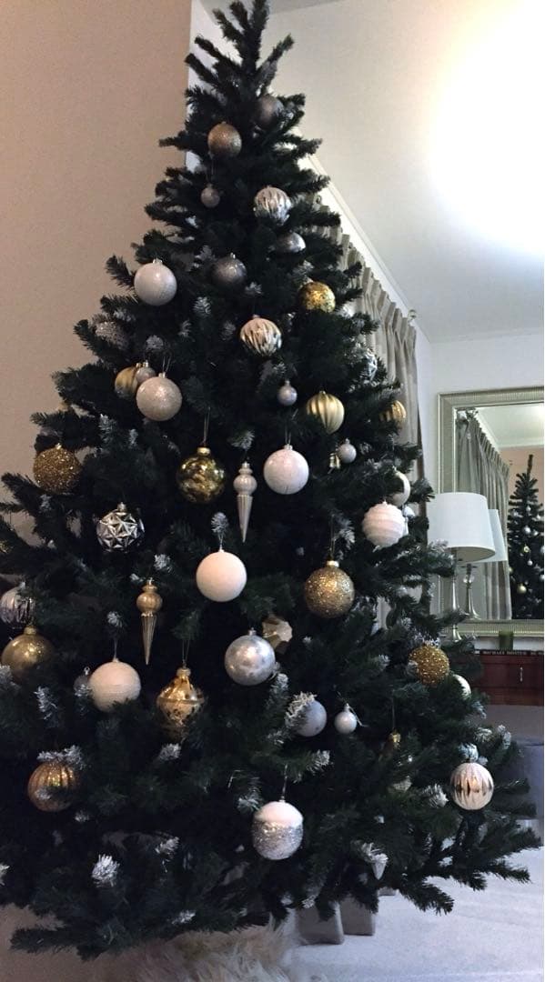 クリスマスオーナメントセット　94個　ホワイト　シルバー系　シャンパン　ゴールド