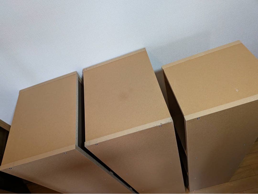 ■送料込■無印 MUJI パルプボードボックス 3段 棚 シェル廃盤カラーBOX