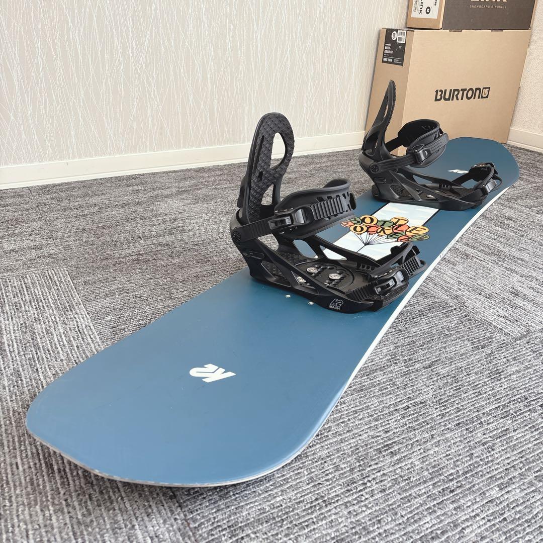 70美品❗️超豪華❗️K2 メンズスノーボードセット★スノボ156cm+ビン付
