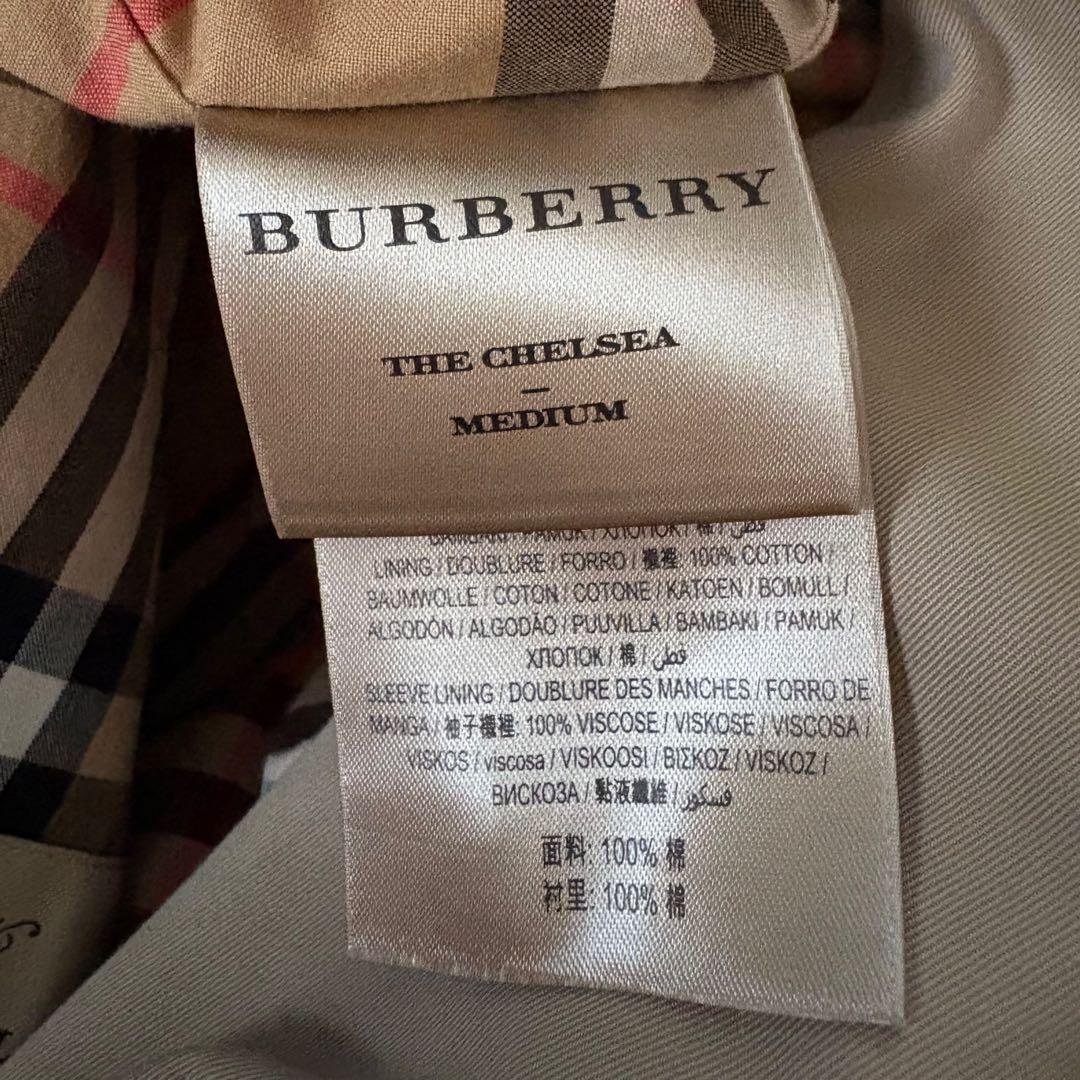 現行！　バーバリー　チェルシー　トレンチコート　ハニーベージュ　ノバチェック　S