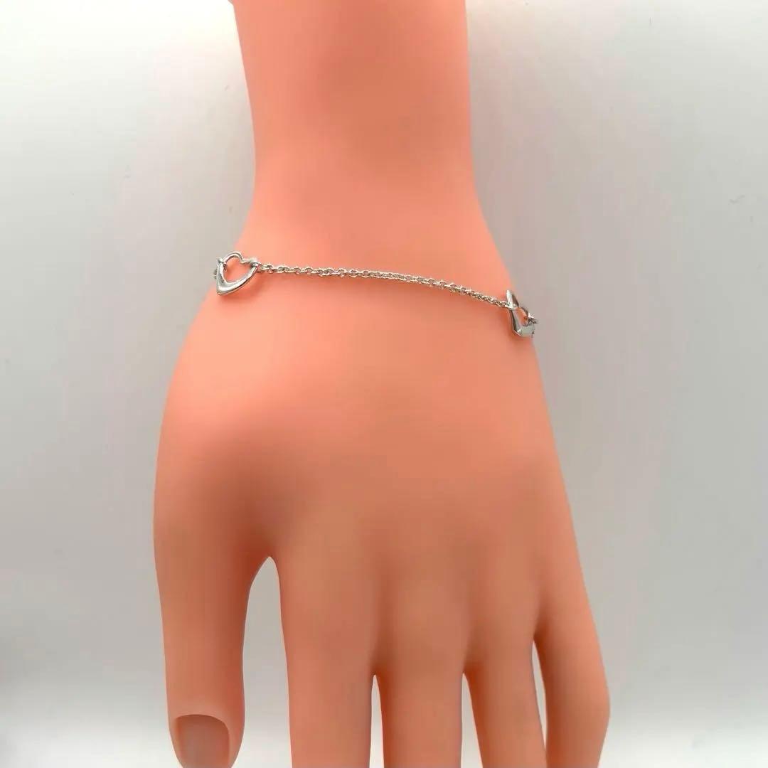 TIFFANY&Co.【美品】3連トリプルオープンハートブレスレット　925