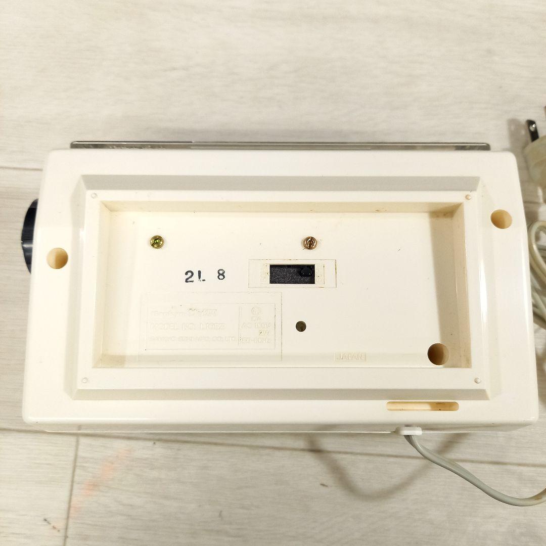 Sankyo ザックス パタパタ時計 LT-105 アイボリー 昭和レトロ