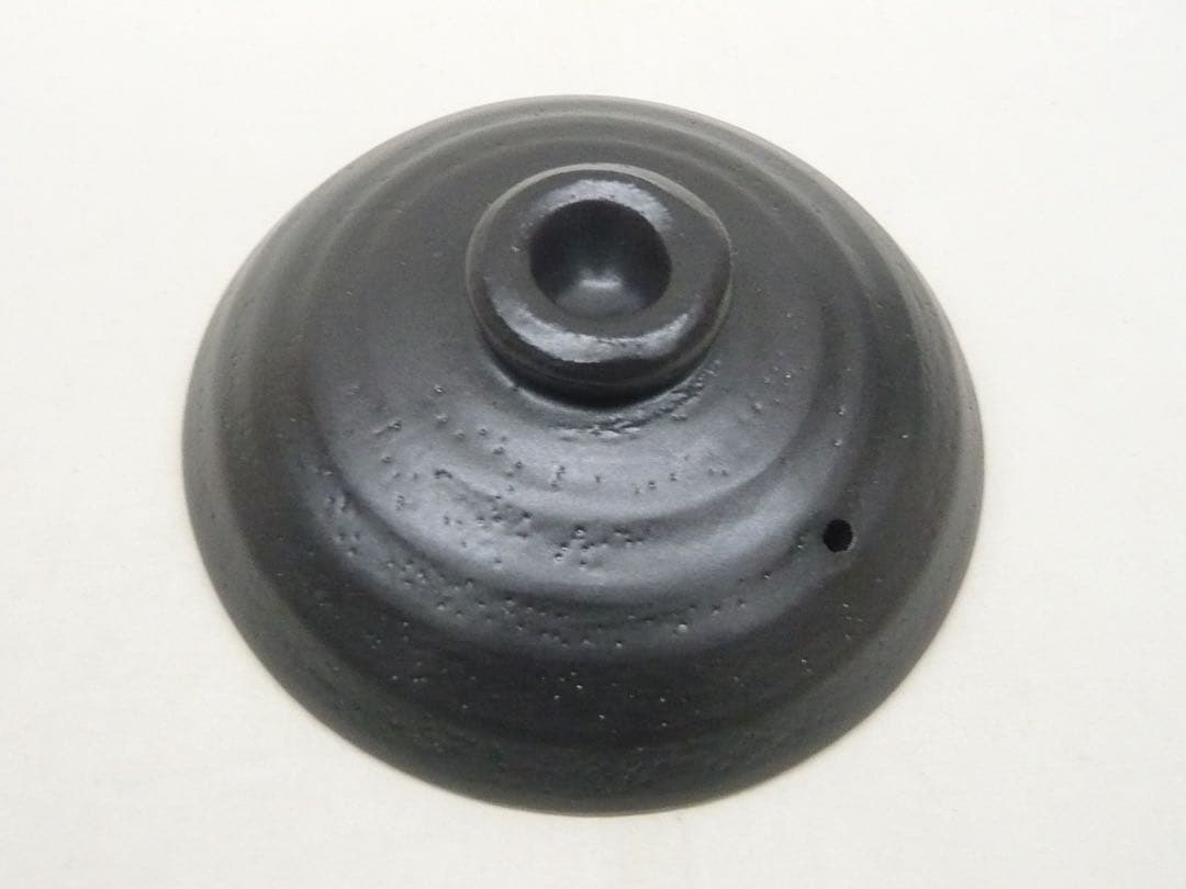 『萬古焼 二重蓋使用の3合炊きご飯釜 黒釉メタル』ガス・IH対応