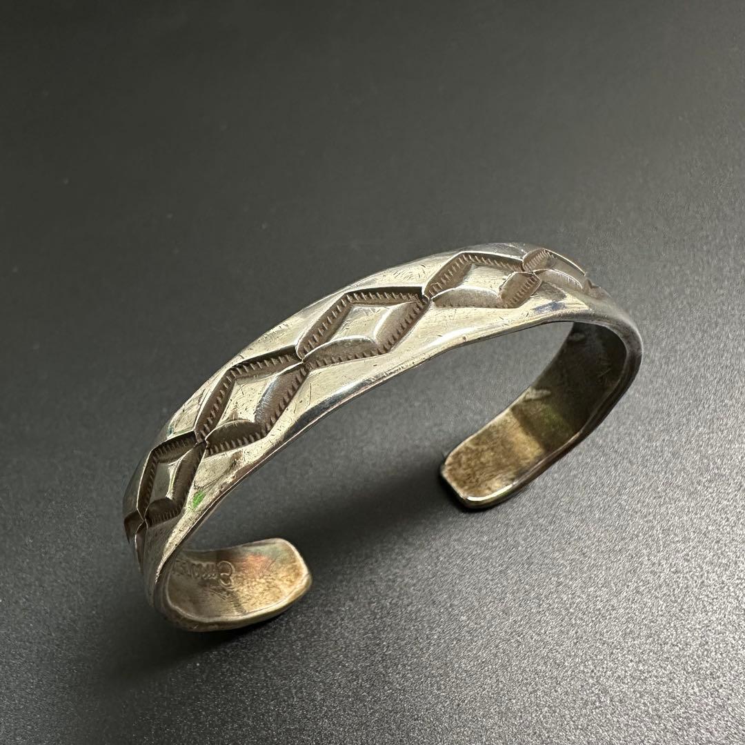 Navajo Emerson Bill ダイヤスタンプワーク バングル