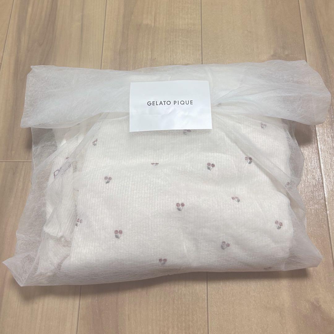 【最安値】新品未使用　ジェラートピケ　ルームウェア上下セット　チェリー柄