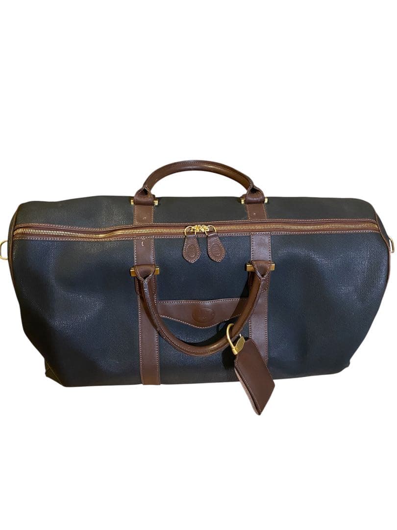 【良品】dunhill ダンヒル PVC×レザー ボストンバッグ トラベルバッグ