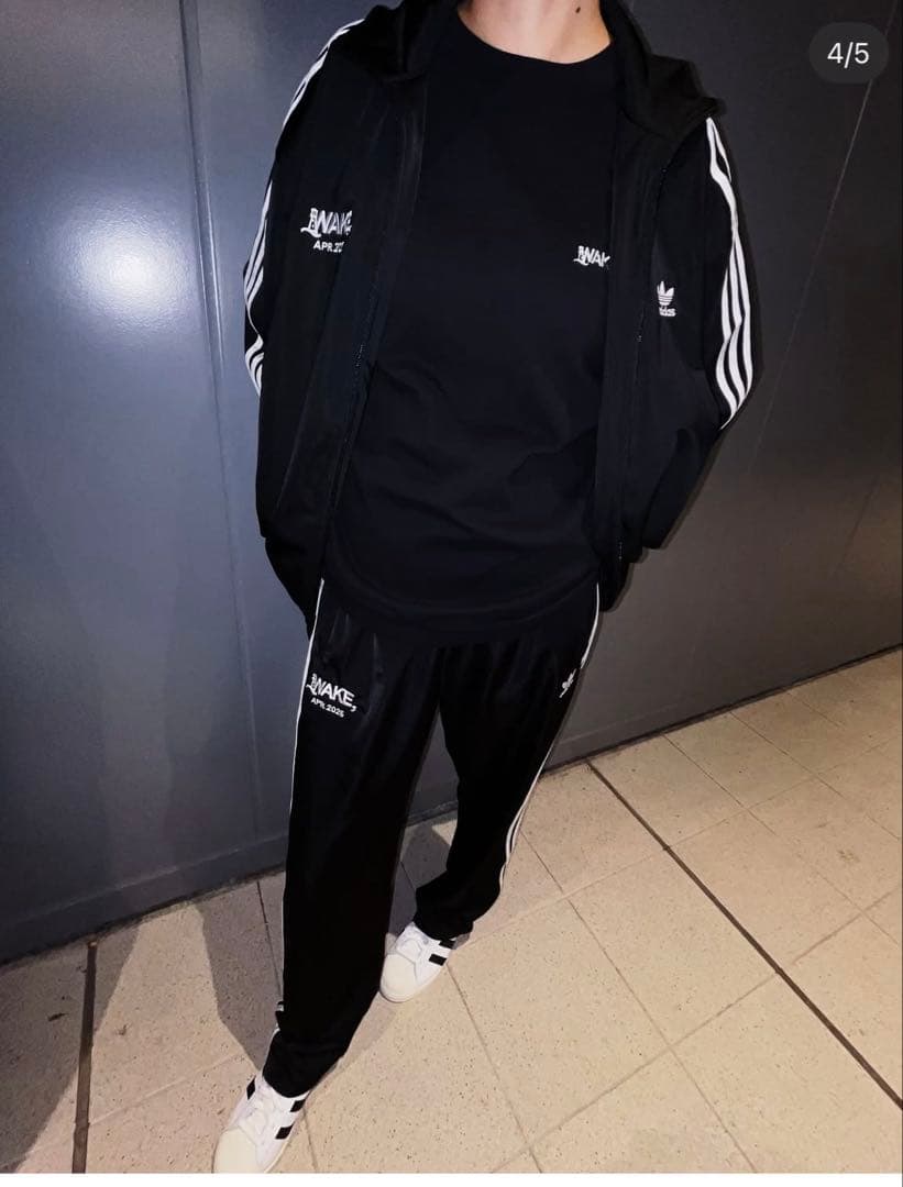 WAKE sapporo adidas ジャージ L、Mブラック 上下セット