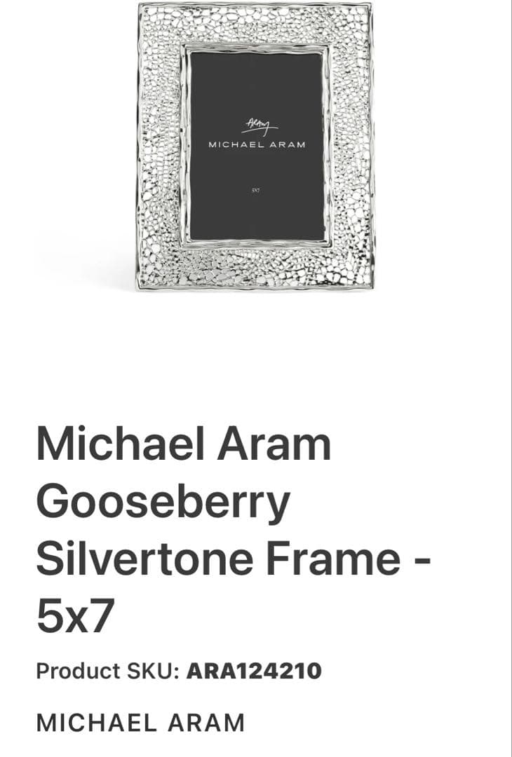【日本未入荷】Michael Aram マイケル・アラム　写真立て