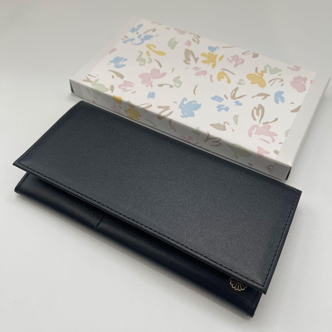 【新品未使用】皇居　菊の御紋　長財布　黒財布　箱つき